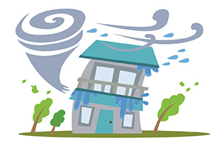 台風の時だけ雨漏りする